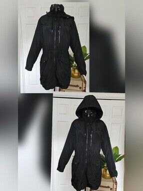 Lucky Brand Minimalist Clean Girl Utility Windbreaker Packable Raincoat Size L
